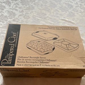 The Pampered Chef, Chillzanne Rectangle Server Brand new in box, never been used